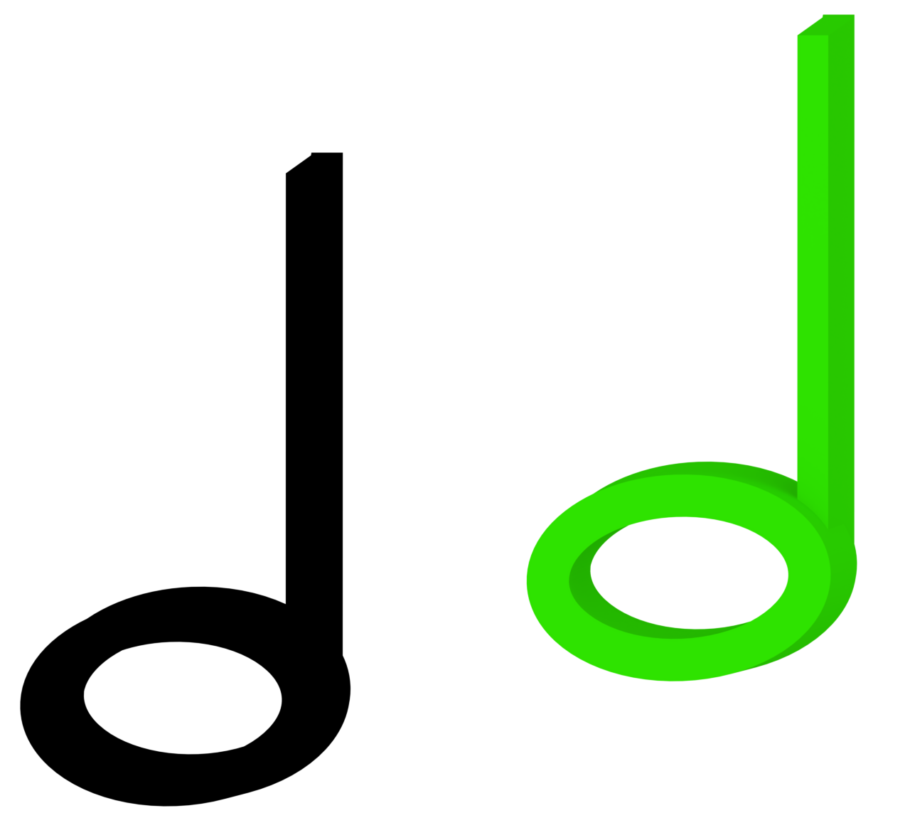 2分音符のイラスト