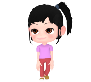 ハーフツインテの女の子のイラスト
