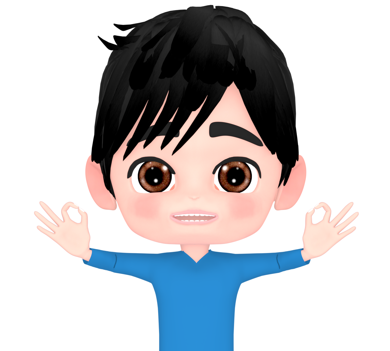 手の指で数字の「０」を伝えるイラスト
