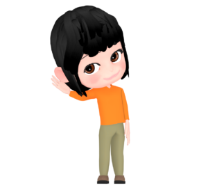 耳に手をあてて聞く女性のイラスト