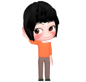 耳に手をあてて聞く女性のイラスト