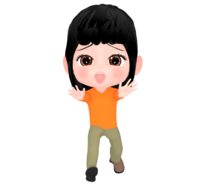 呼び止める女性のイラスト