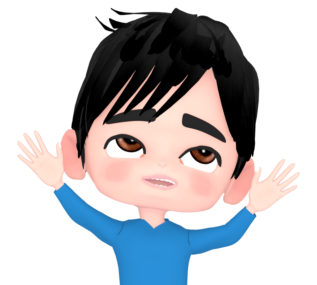 お手上げ状態の男性のイラスト