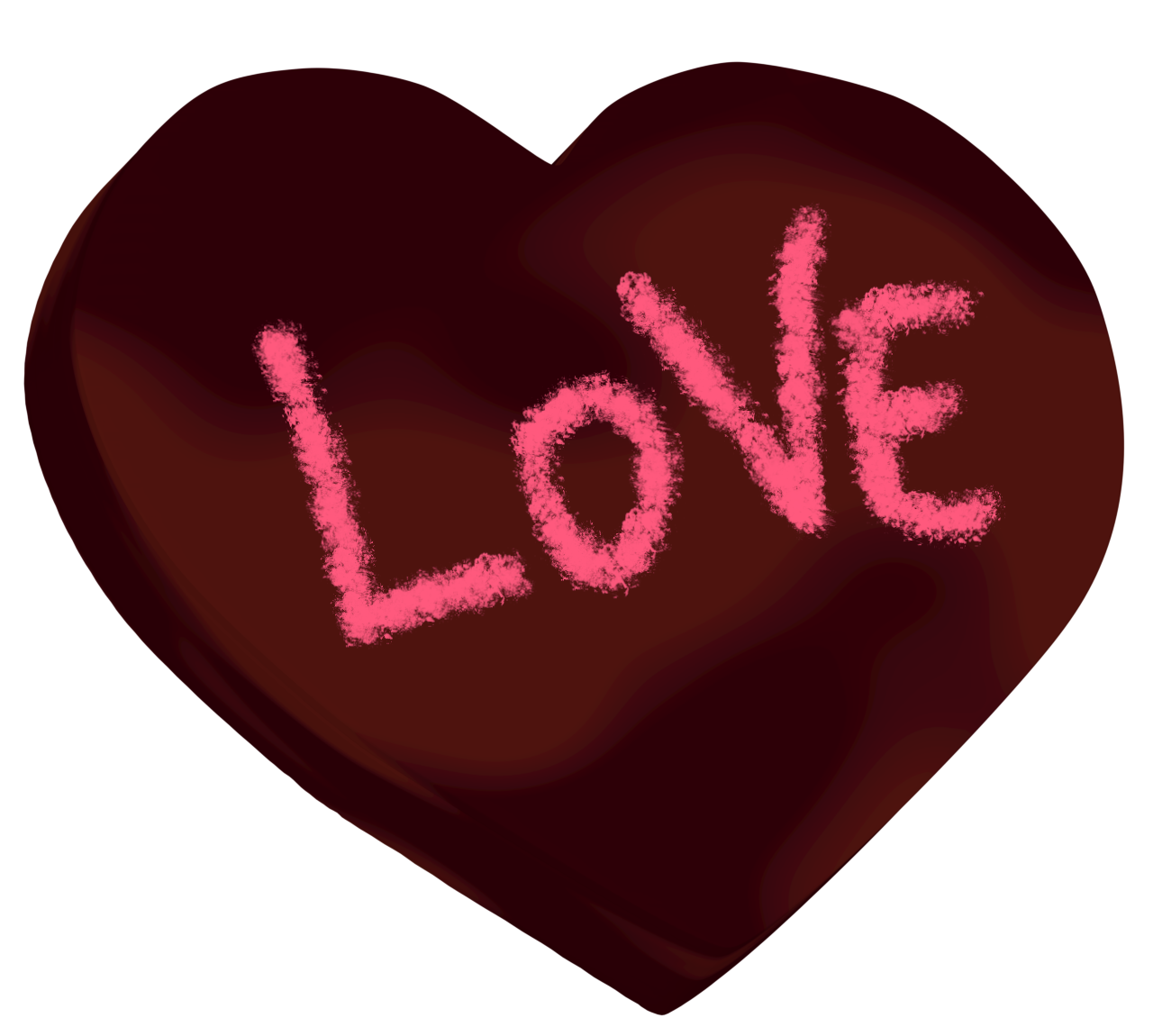 手書き「LOVE」 バレンタインのイラスト