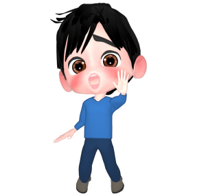 「待って！」と叫ぶ男性のイラスト