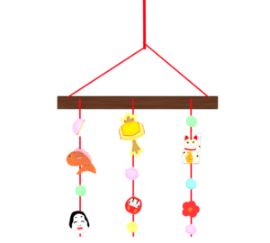 吊るし飾りのイラスト