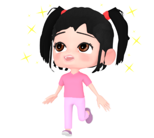 嬉しい女の子のイラスト
