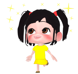 嬉しい女の子のイラスト