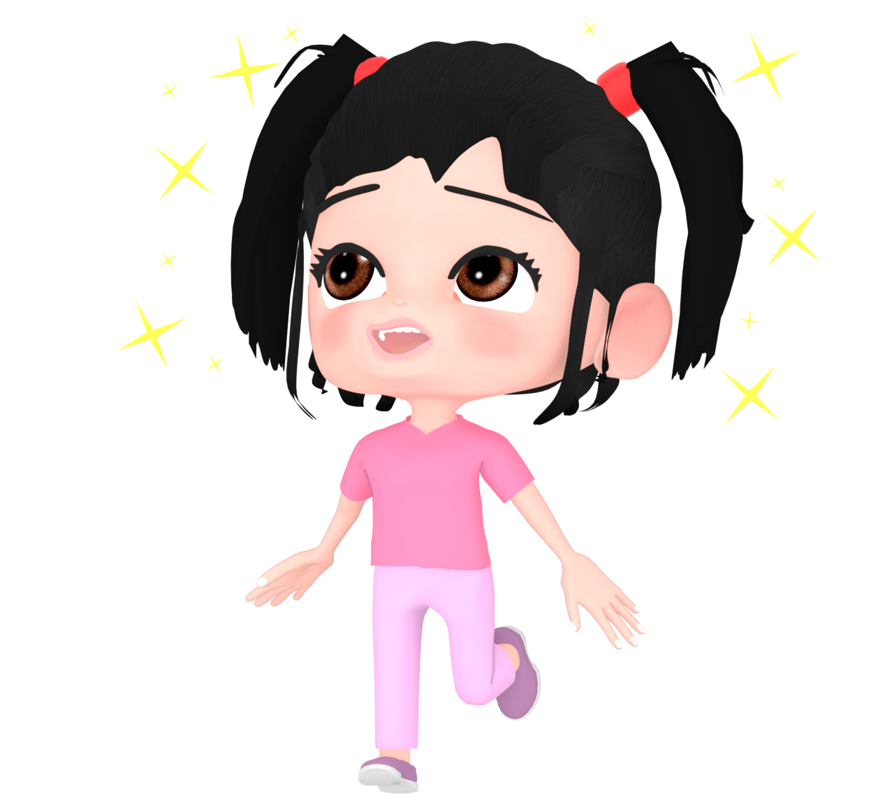 嬉しい女の子のイラスト