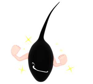元気な髪の毛のイラスト
