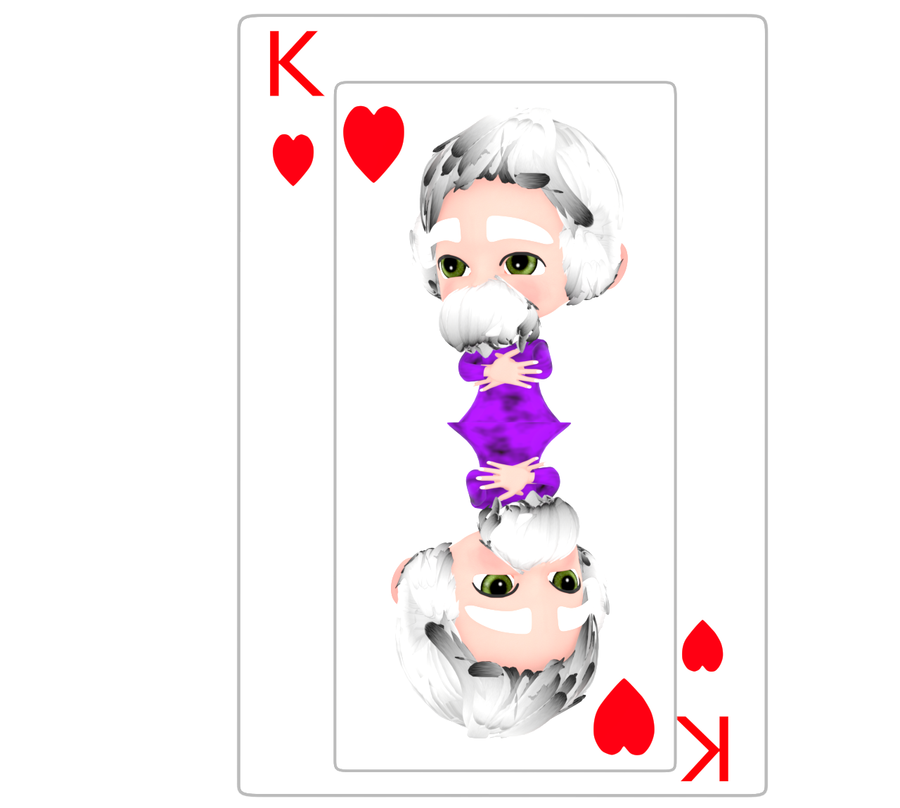 ハートのK トランプカードのイラスト（13）