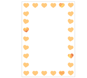 ハート型クッキーの枠の背景素材