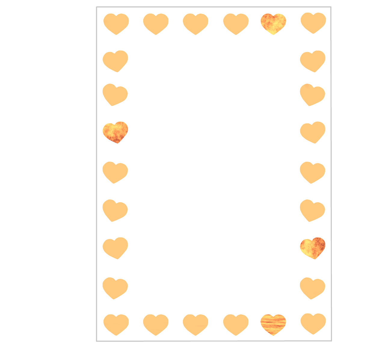 ハート型クッキーの枠の背景素材