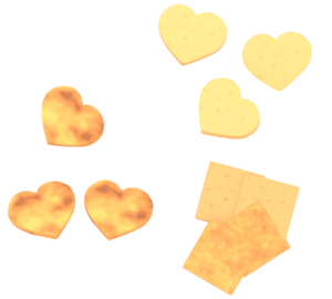 ハート型のクッキーのイラスト
