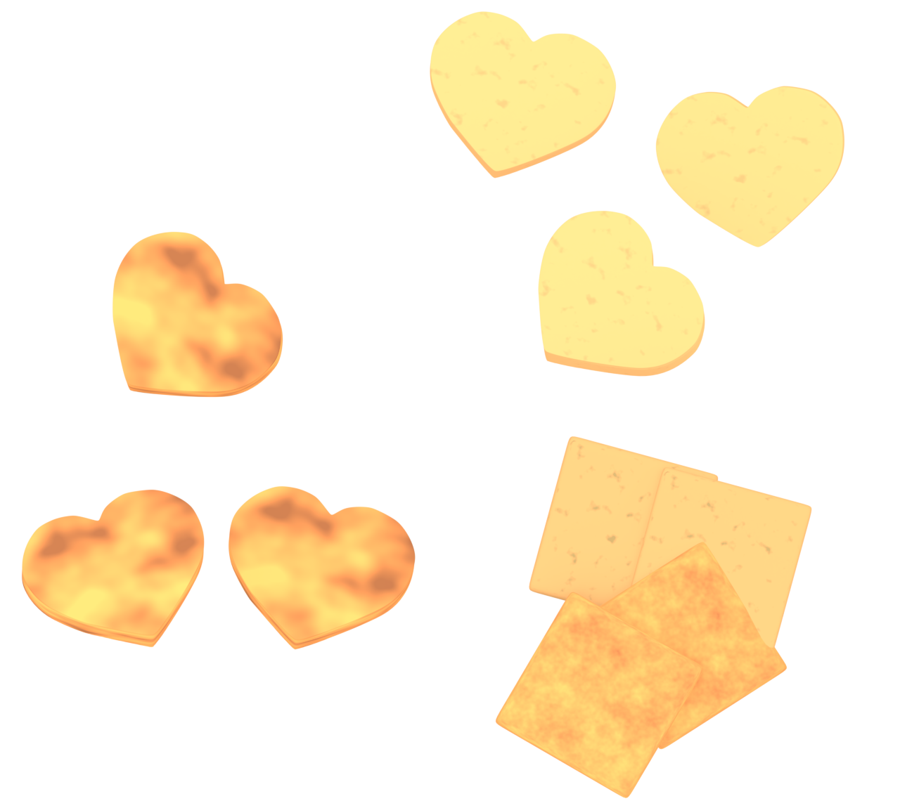 ハート型のクッキーのイラスト