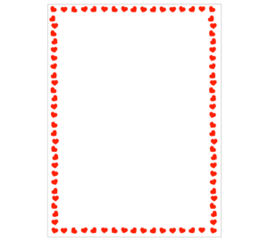 ハートの枠のテンプレート