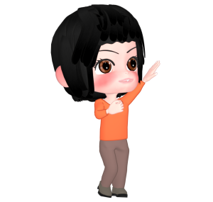 ヒーローポーズをする女性のイラスト