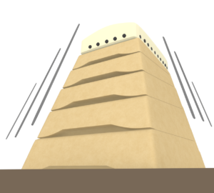 高い跳び箱のイラスト