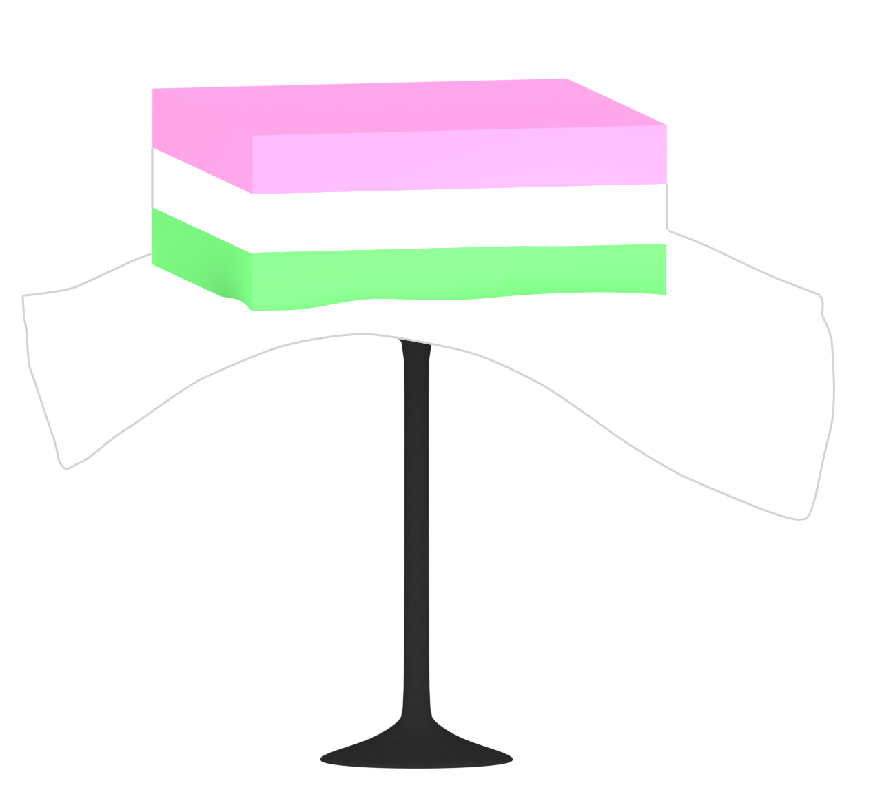 ひな祭りの飾り「菱餅」のイラスト