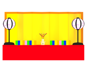 ひな祭りの飾りのイラスト