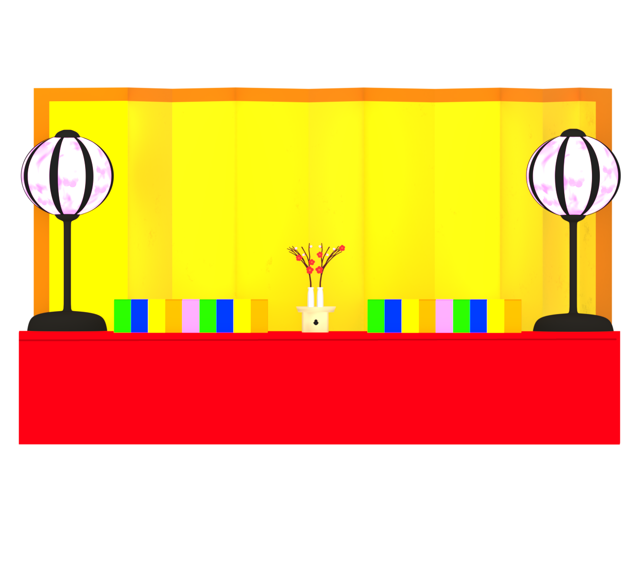 ひな祭りの飾りのイラスト