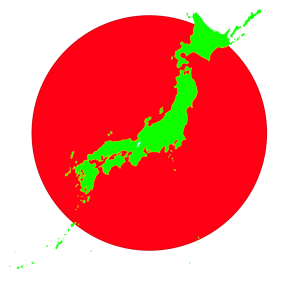 日の丸と日本国のイラスト