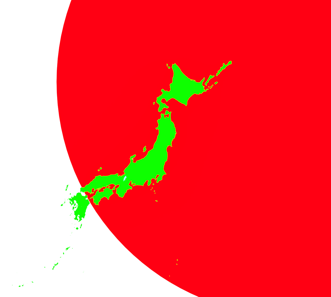 日の丸と日本国のイラスト