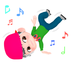 ヒップホップダンスを踊るイラスト