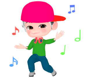 ヒップホップダンスをする男性のイラスト