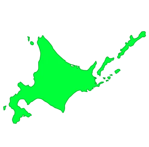 北海道の地図のイラスト