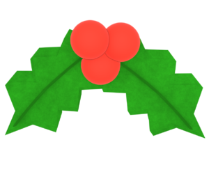 ひいらぎの木の実のイラスト