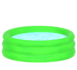 家庭用ビニールプールのイラスト