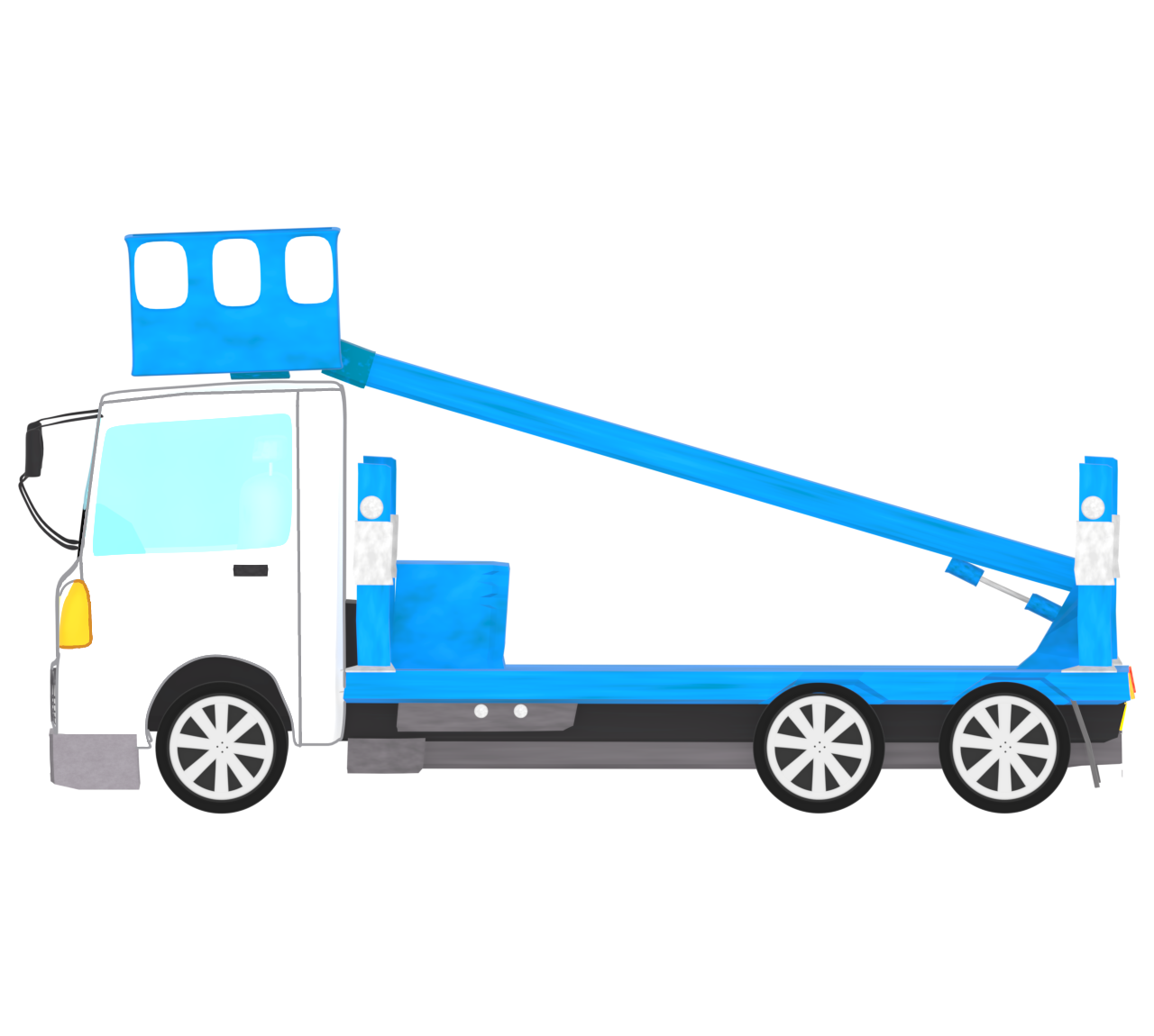 横から見る高所作業車のイラスト