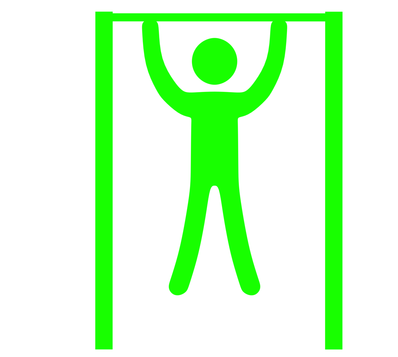鉄棒をする人のマーク