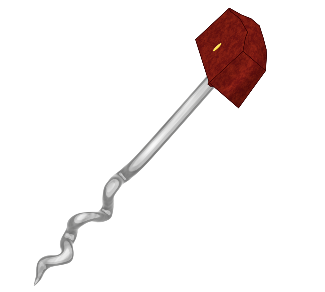 横から見るコルク抜きのイラスト