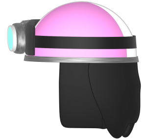 横から見る半ヘルメットのイラスト