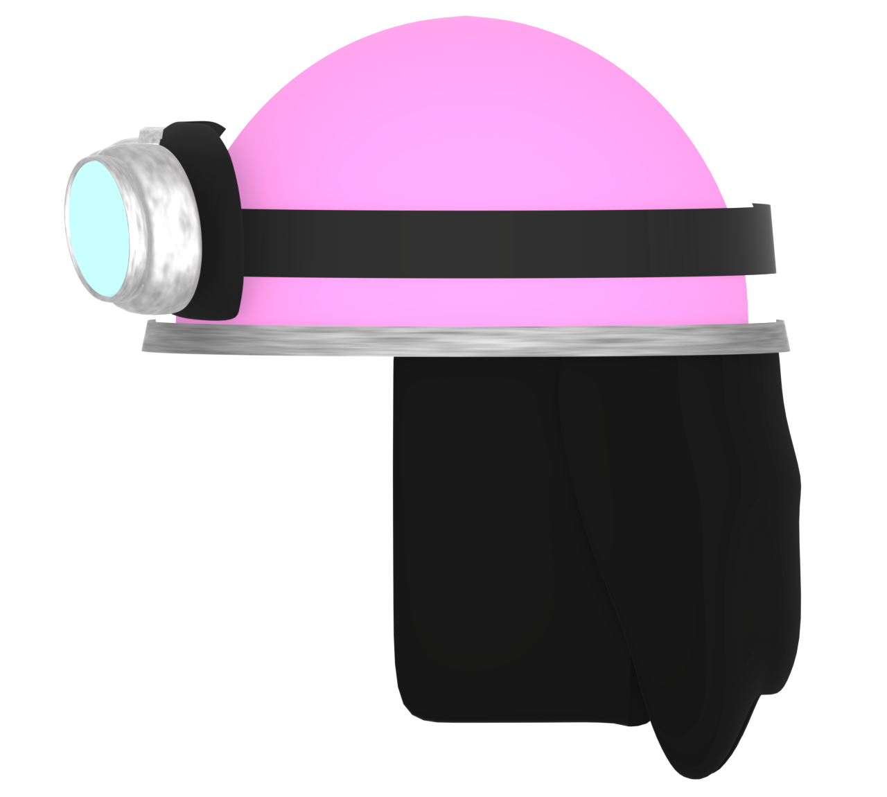 横から見る半ヘルメットのイラスト