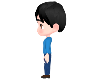 横から見た男性のイラスト