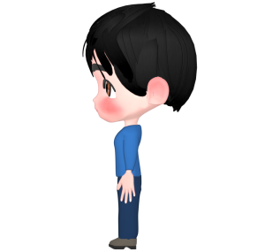 横から見た男性のイラスト