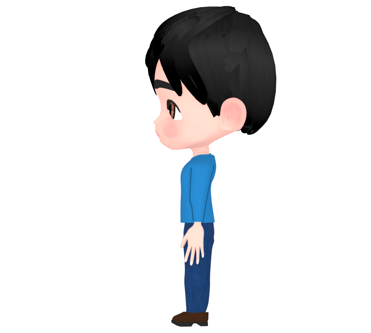横から見た男性のイラスト
