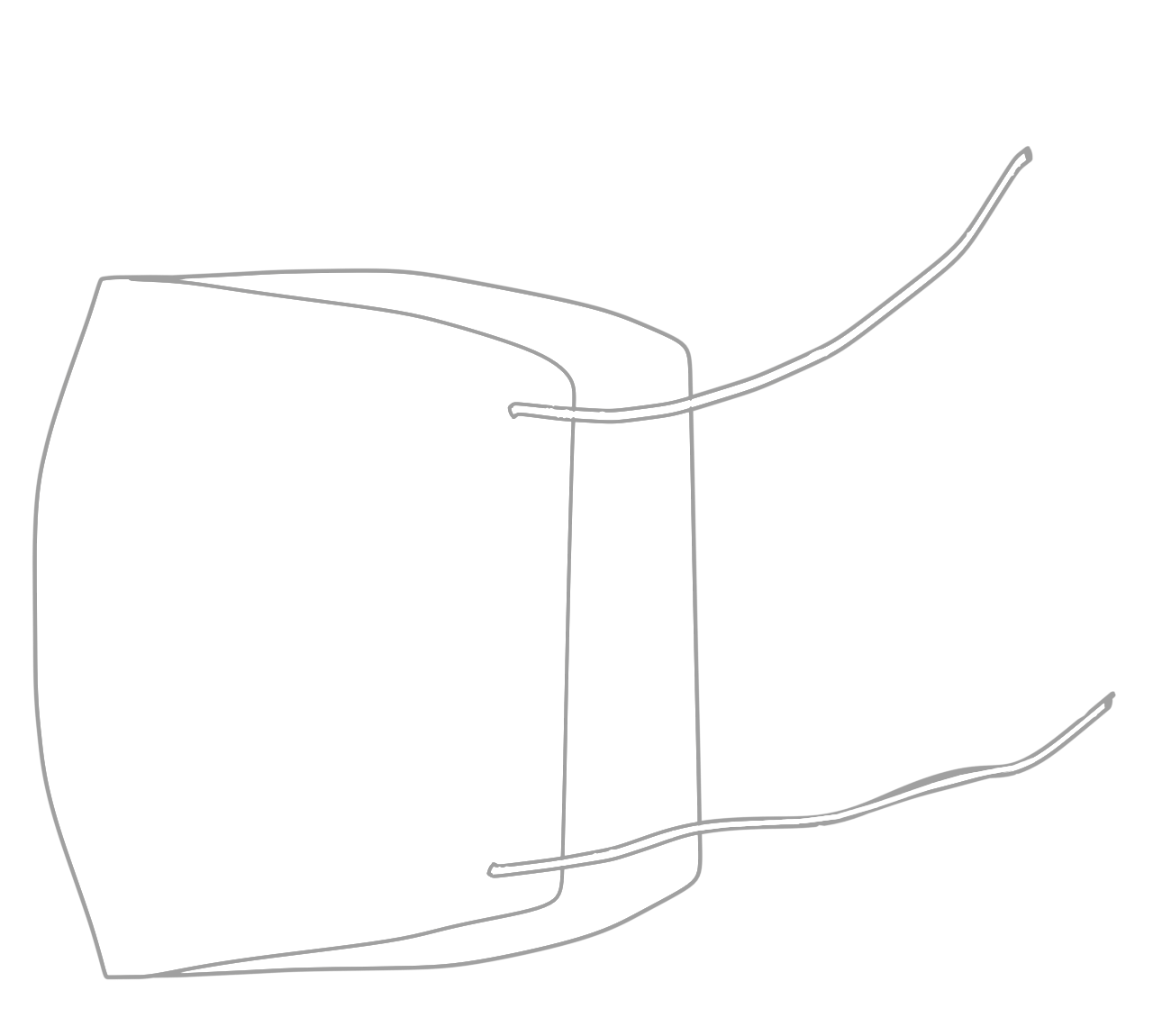 横向きマスクのイラスト