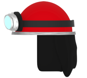 横向きのレトロな半ヘルメットのイラスト