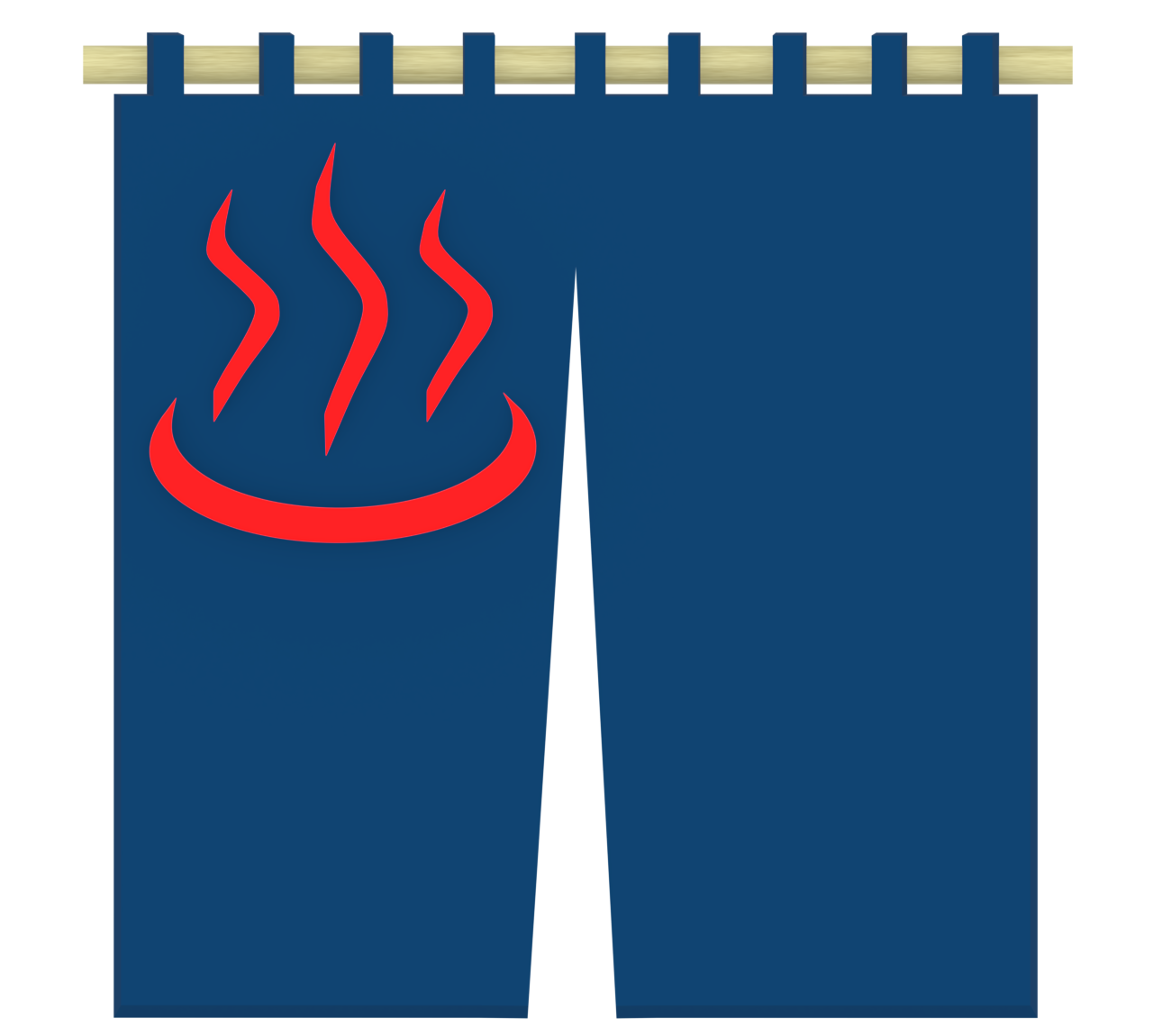 湯のれんのイラスト