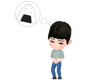 お腹が空いた男性のイラスト