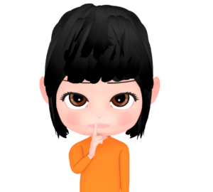「しーっ」静かにして欲しい女性のイラスト