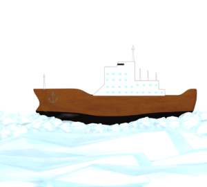 砕氷船のイラスト