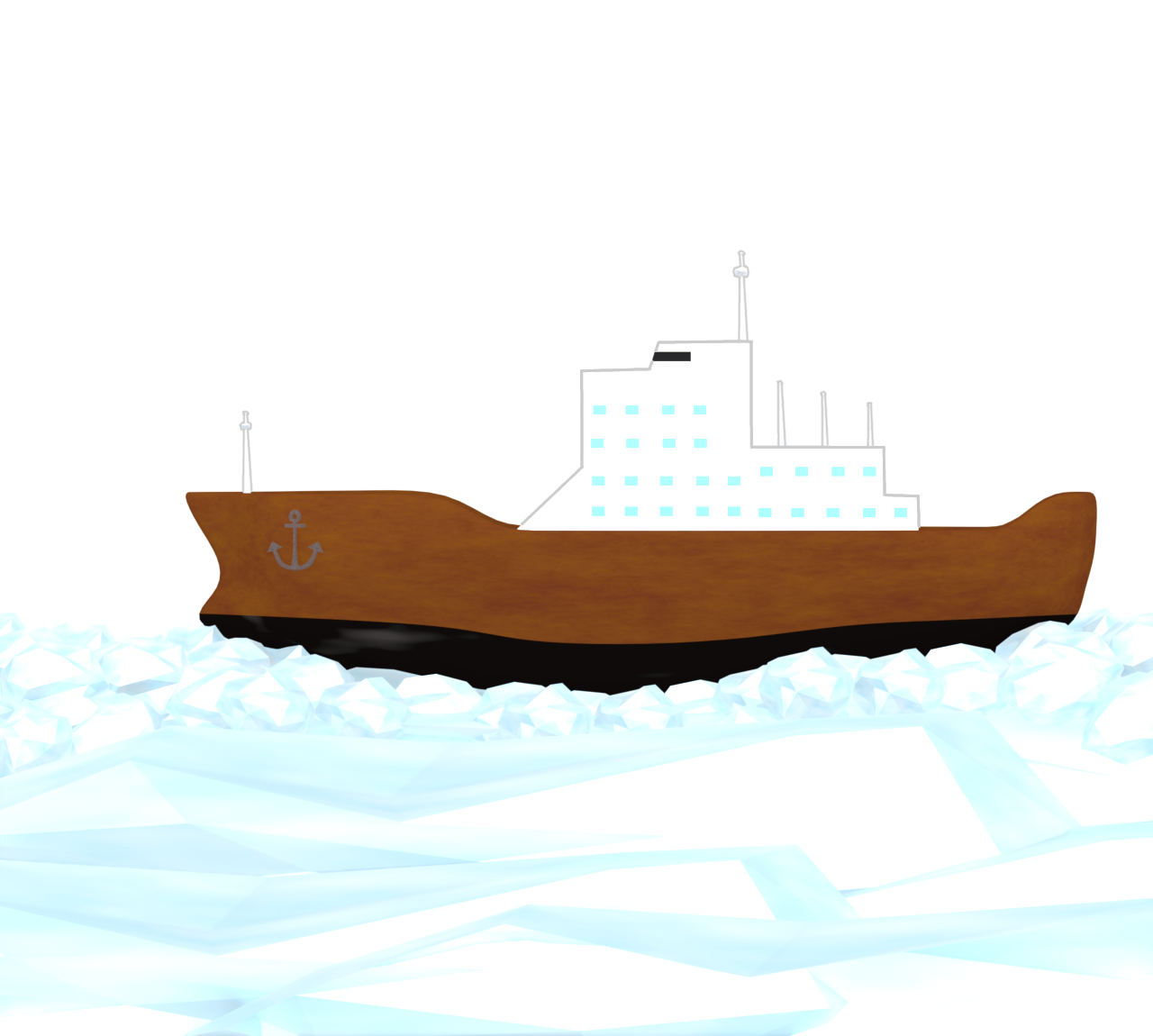 砕氷船のイラスト