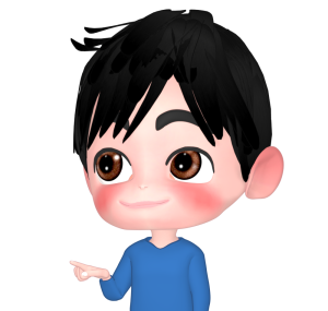 人差し指で指す男性のイラスト