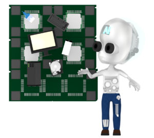 情報処理をするAI・人工知能のイラスト