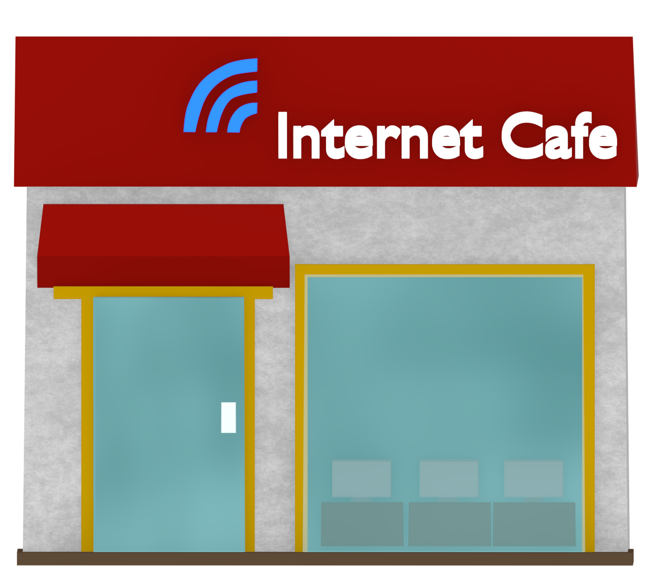 ネットカフェのお店のイラスト 8 ネットカフェのお店のイラスト